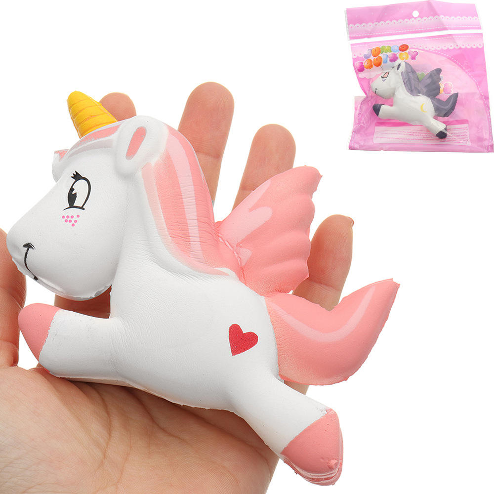 Cartoon Pegasus Squishy 11 * 7.5 * 3CM Langzaam Rijzen Met Verpakking Collectiegeschenk Soft Speelgo