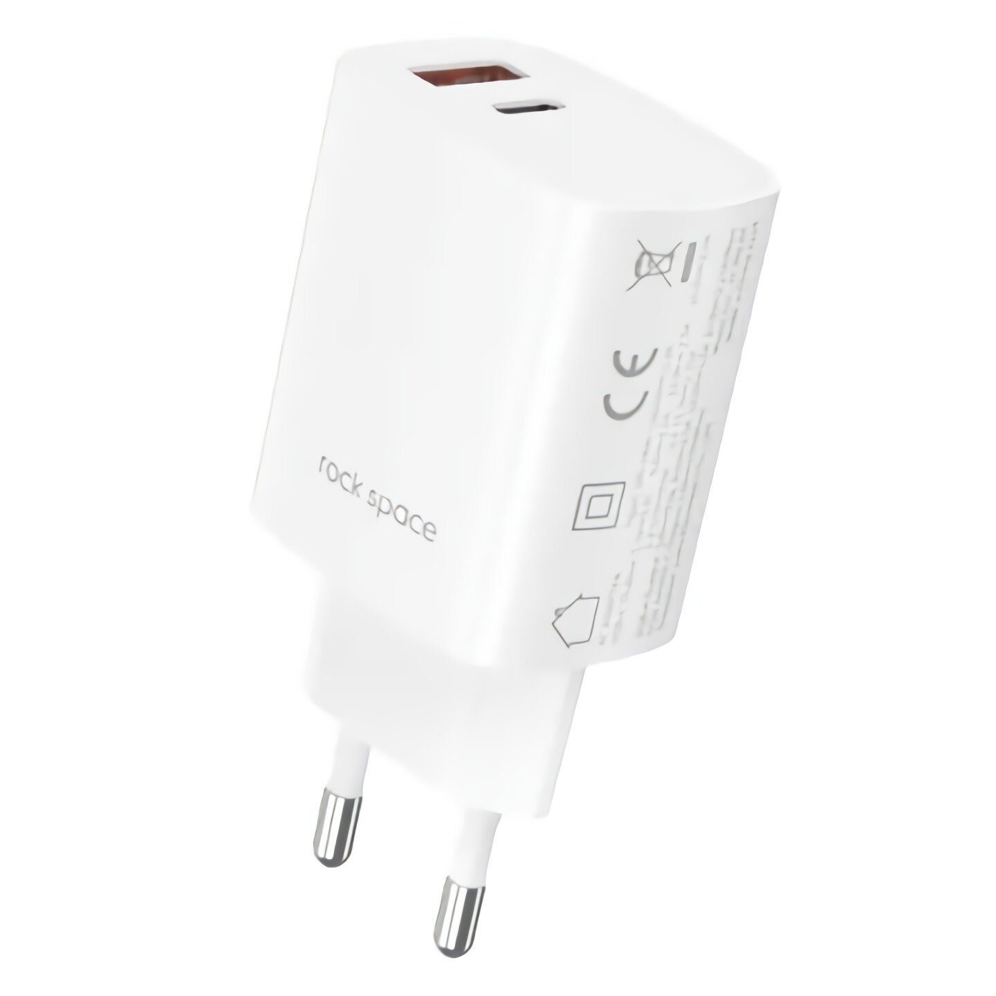 

ROCK 2-Ports 30W USB PD Charger USB-C PD3.0 QC3.0 AFC FCP PPS Fast Charging Wall Charger Adapter EU Plug For iPhone 13 P