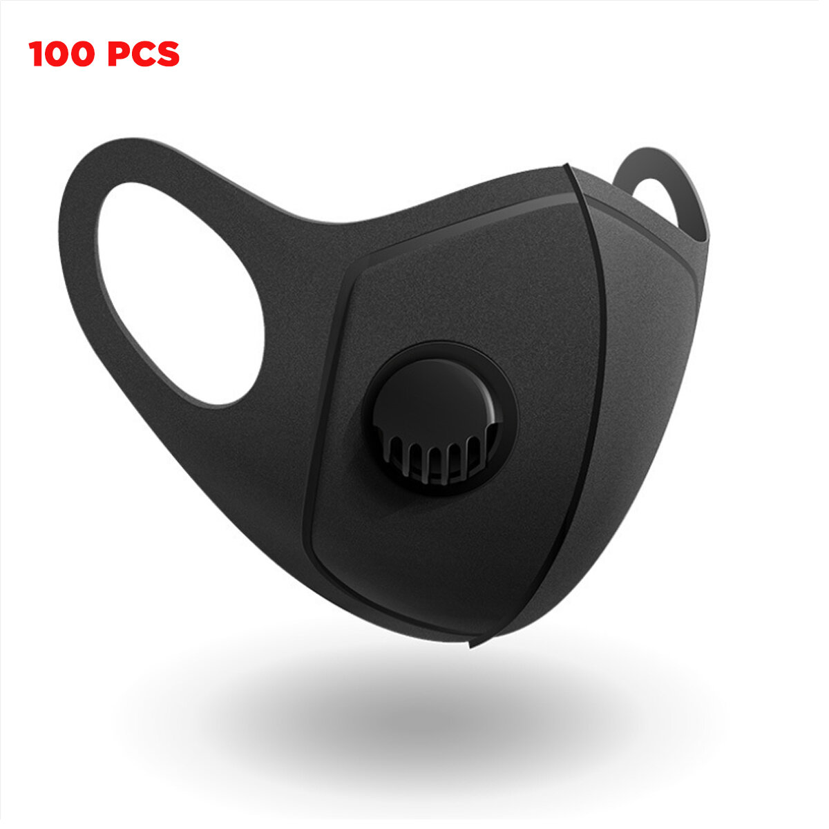 100 stuks PM2.5 gezichtsmaskers voor kamperen, reizen, fietsen met drielaags filter, ademend, stofdicht, mondkapje