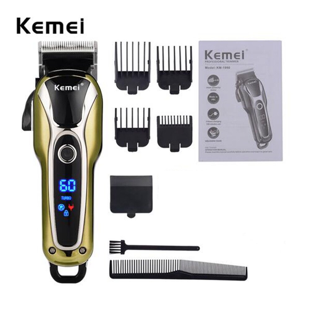 Kemei 100-240V Fast Hair Clipper Stainless Steel Blade Trimer Cut Sale - Banggood USA sold notice-arrival notice