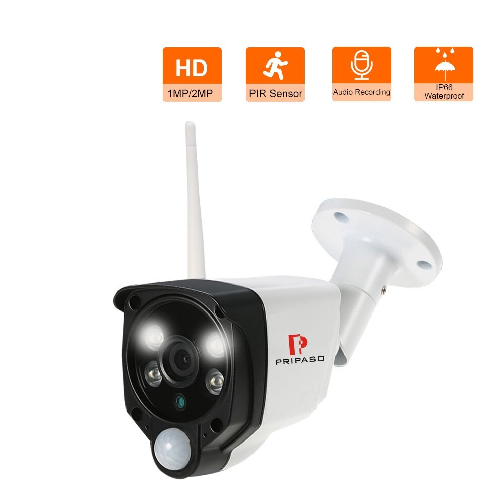 Pripaso 720P/1080P Full HD Human Detection PIR IP Camera WiFi Wireless Network CCTV Video Surveillance Security Camera