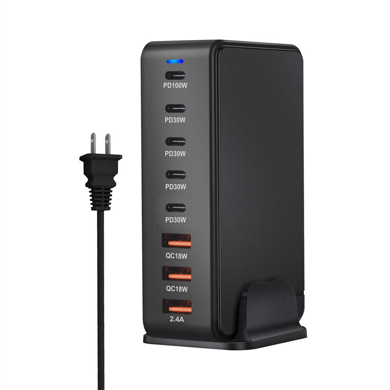 [GaN Tech]Bakeey 268W 8-Port USB PD Charger 3USB-A+5USB-C PD QC Fast Charging Desktop Charging Station EU Plug US Plug F