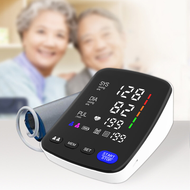 

Curved Screen Upper Arm Electronic Blood Pressure Monitor Home Use Automatic Blood Pressure Measurement FDA Approved