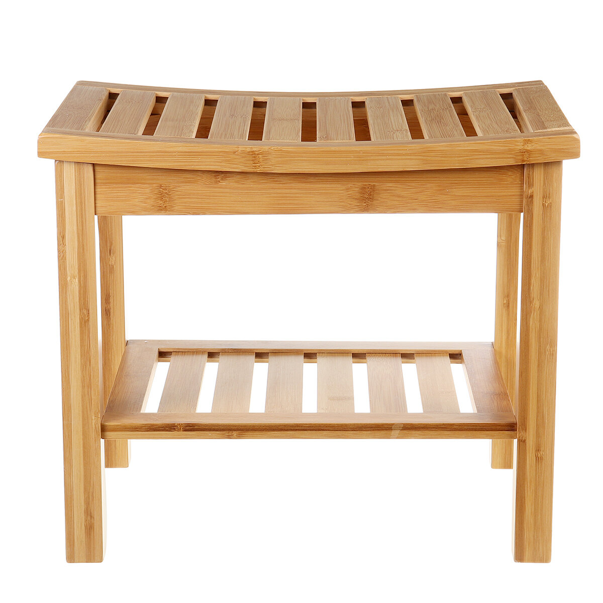 

Qiwu QW8536 Wooden Shower Stool Bamboo Non-slip Shoe Changing Chair for Bathroom
