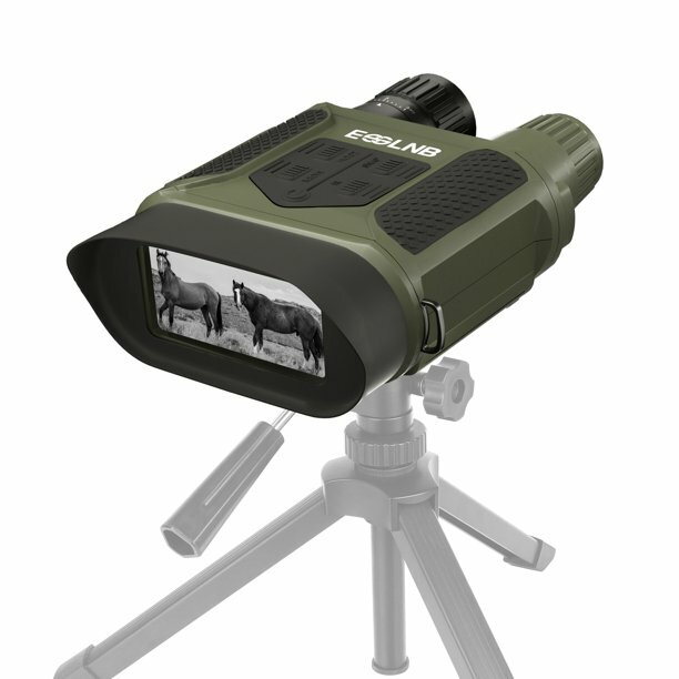 [EU Direct] ESSLNB Binóculos de visão noturna infravermelhos 400m/1300ft com gravador, cartão TF de 32G e tela LCD de 2" ES1103