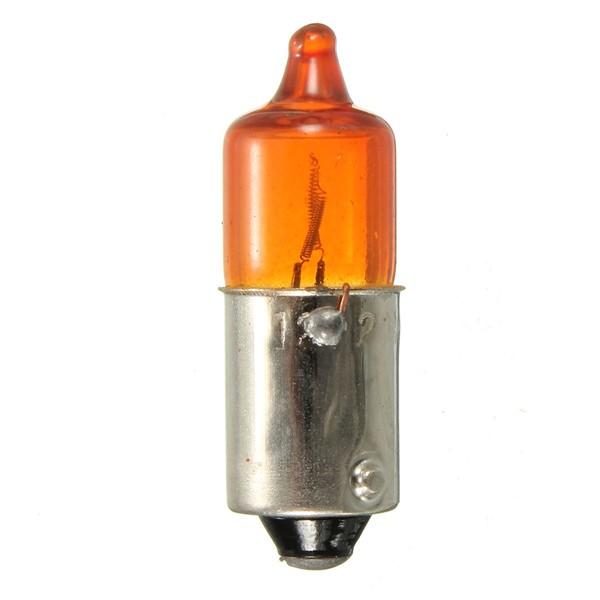 4 stks 12 V 23 w Motorfiets Turn Singal Indicator Lamp BA9S Base Mini Amber Halogeen Verlichting
