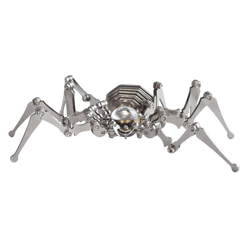 SMG Punk Spider Crystal Horloge Creatieve Handgemaakte Metalen Spider Met Opvouwbare Voeten Ambachte