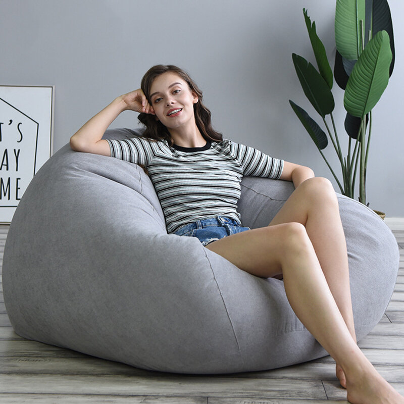 Terminal huis milieu Lazy Sofas Cover Chairs Linen Cloth Lounger Seat Bean Bag Pouf Puff Couch  Tatami Living Room Sale - Banggood USA sold out-arrival notice-arrival  notice