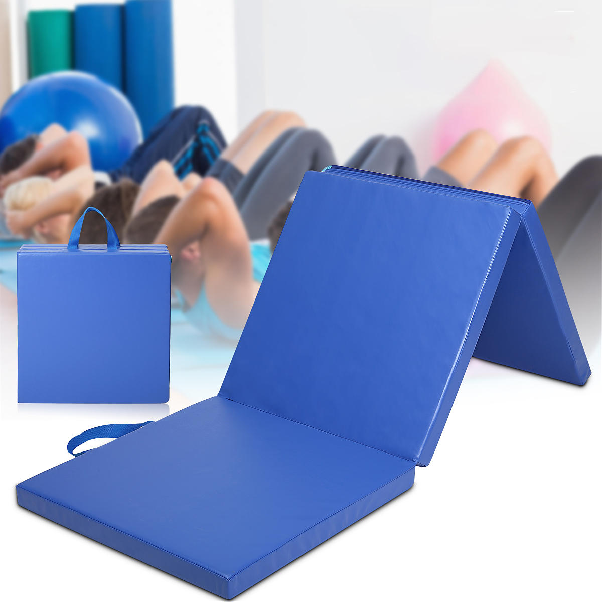 70 × 23 × 2 polegadas 3 Dobras de Ginástica Mat Yoga Exercício Ginásio Portátil Airtrack Painel Tumbling Escalada Almofada Da Almofada De Pilates