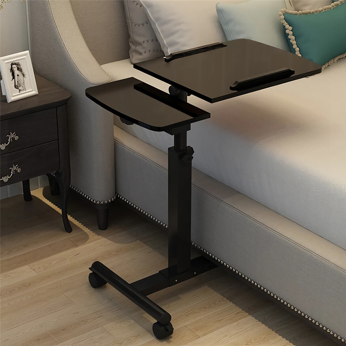 

Moveable Laptop Desk Foldable Computer Table Portable Rotate Table for Bed Lifting Standing Desk Home Office Furniture