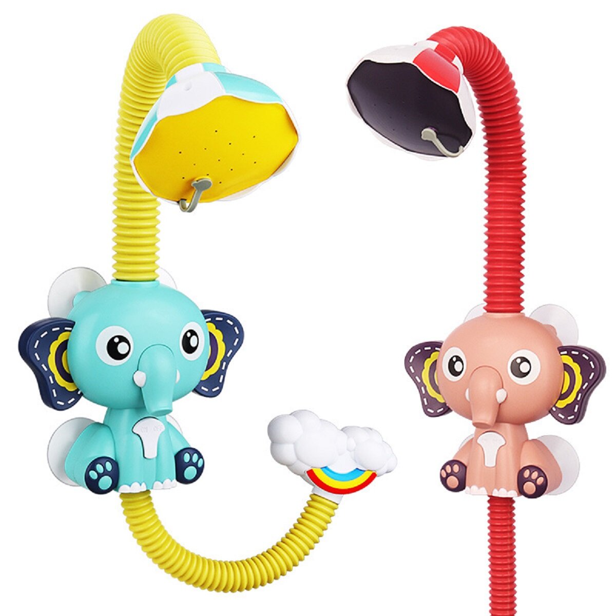 Electric Elephant Faucet Shower Water Spray Baby Bath Toy Two Water Outlet Modes for Kids Swimming B