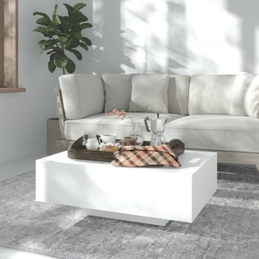 

Coffee Table White 33.5"x21.7"x12.2" Chipboard