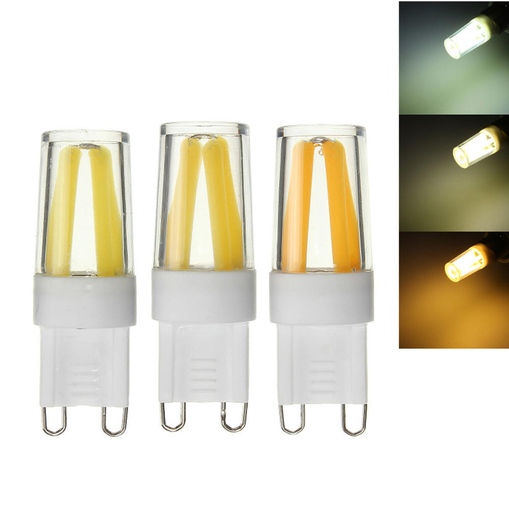 2W G9 Dimmbare LED Reinweiß Warm Weiß Maisbirne Silikon Kristall COB Lampe Licht AC 220 V