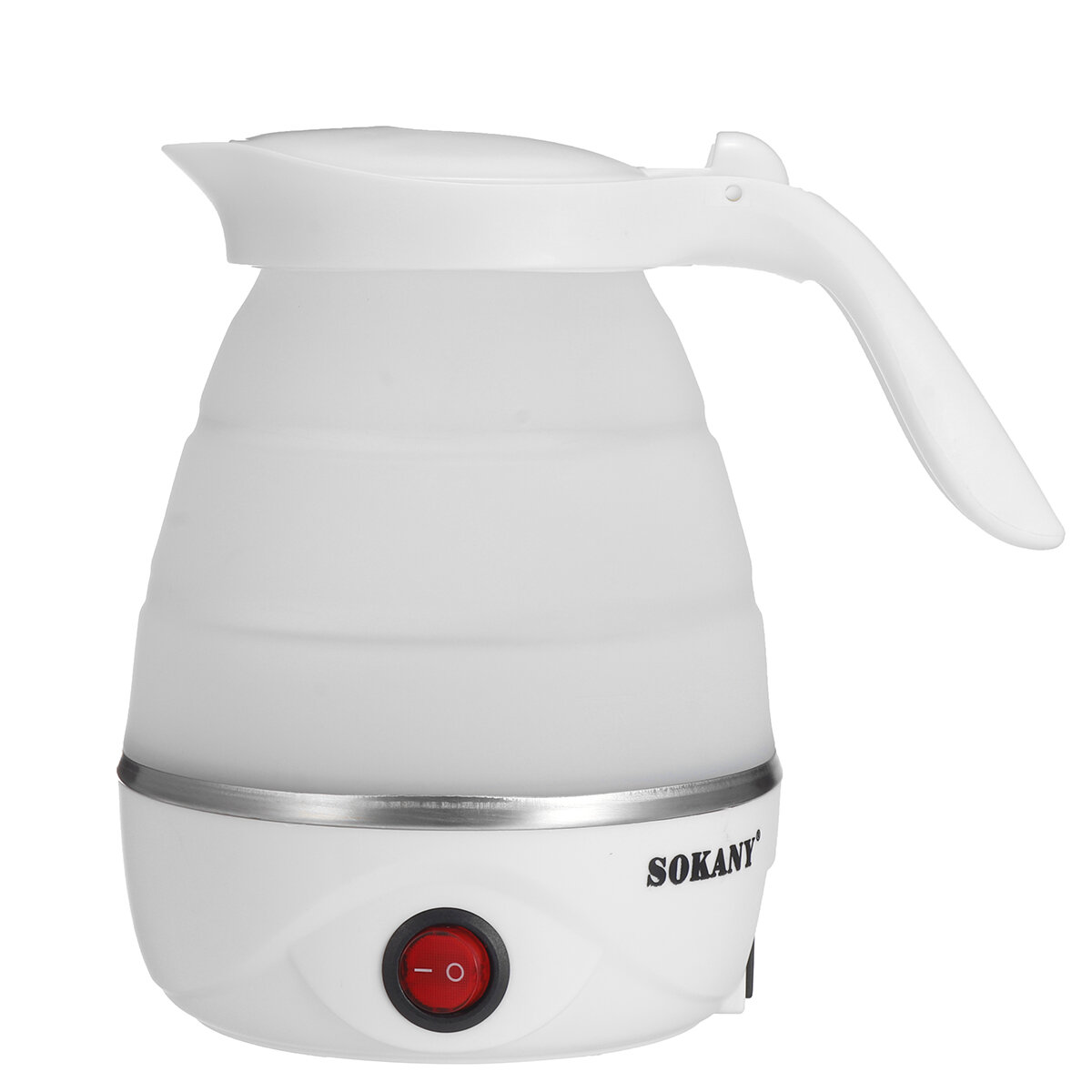 SOKANY 600W 700ml Compact Electric Kettle Silicone Foldable Portable Travel Hot Water Heating Boiler Tea Boiling Pot Hom