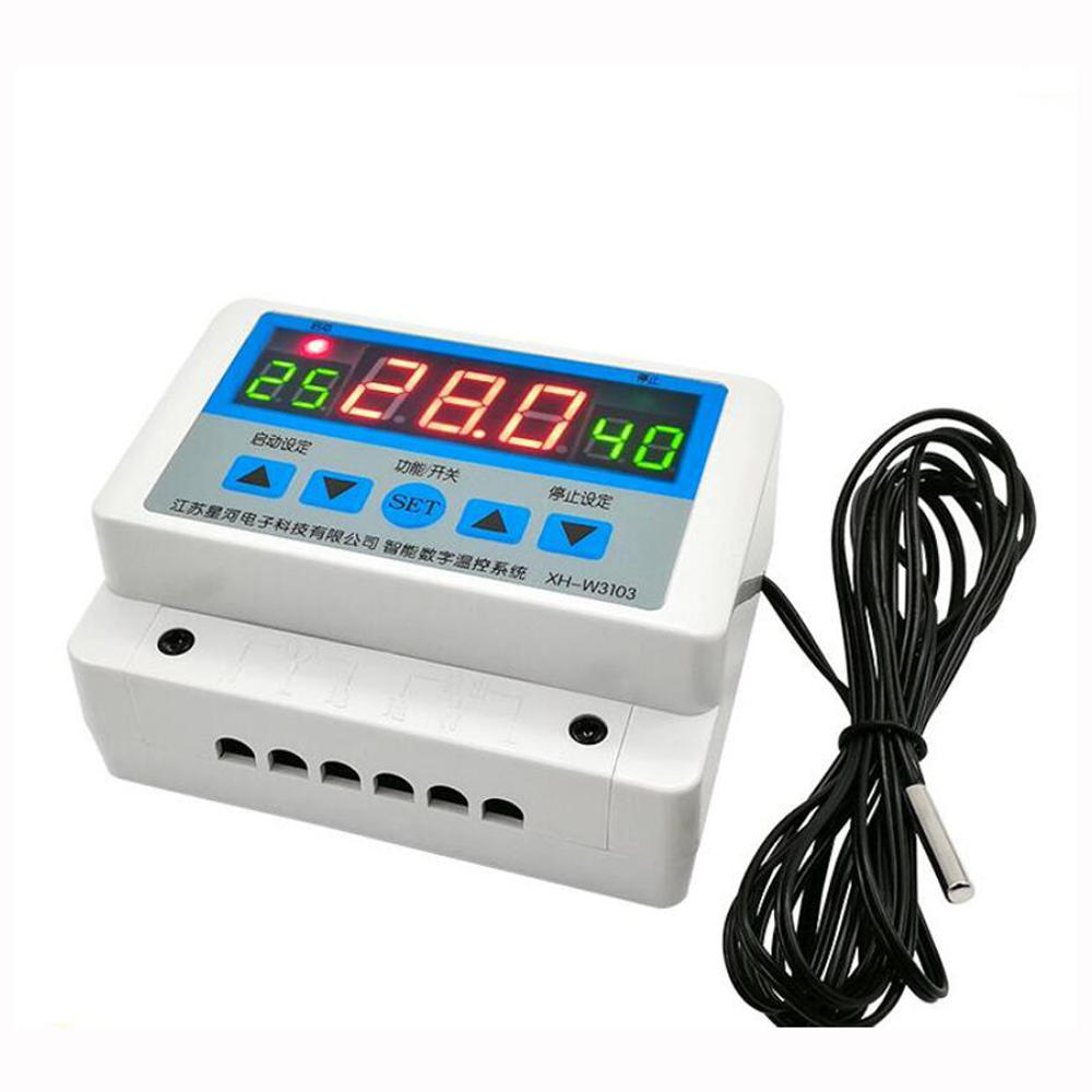 AC 220 V DC 12 V 24 V Digitale Thermostaat 30A Thermometer Temperatuur Schakelaar Muur Opknoping Max
