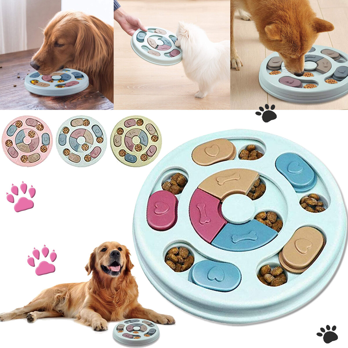 Pet Training Games Anti-Slip Puppy Treat Dispenser Puppy Treat Dispenser Pet Feeding Toy Pet Game Pl