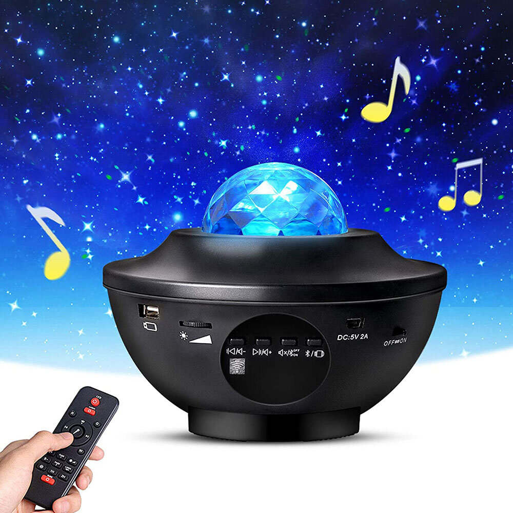 

LED Starry Sky Projector Lamp Atmosphere Light Bluetooth Music USB Starry Sky Flame Water Pattern Night Light