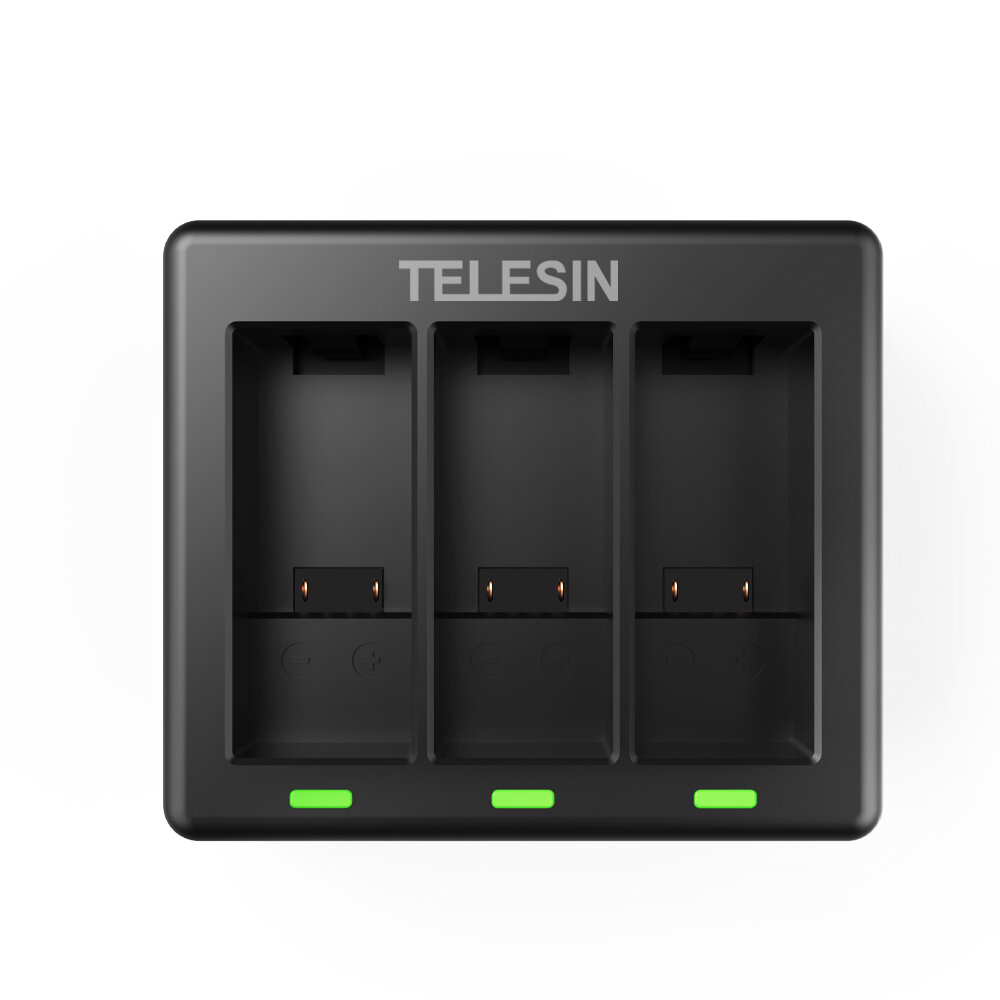Telesin 5V 2A 3-in-1 Battery Smart Quick Charger Charging Box Hub for Gopro Hero9 Action Camera Battery