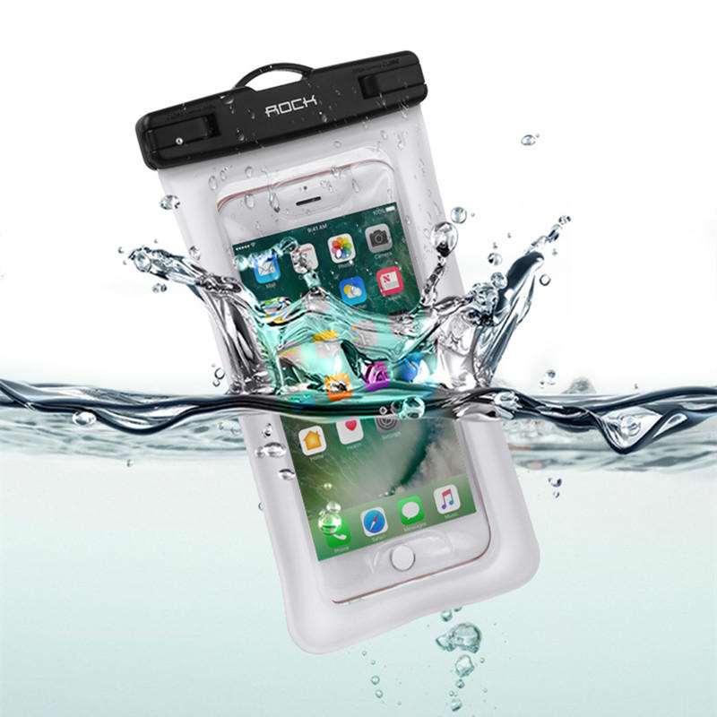 Rots Gasbag IPX8 Waterdichte Vingerafdruk Ontgrendel Scherm Touch Phone Pouch Tas voor iPhone Xiaomi