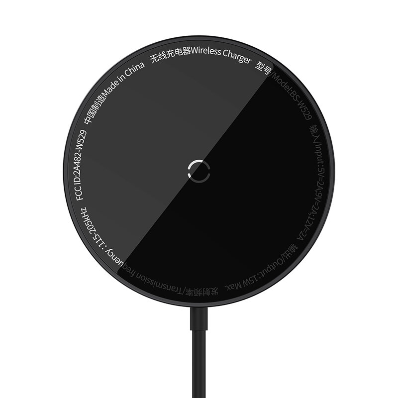 

Baseus BS-W529 15W 10W 7.5W 5W Wireless Charger Fast Wireless Charging Pad for Qi-enabled Smart Phones for iPhone 14 13