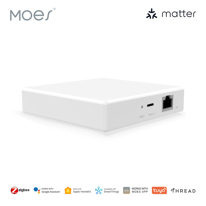 

Moes Matter Smart Zigbe Home Bridge Matter Wired Gateway Hub Support Voice Control Via Alexa Google Siri Homekit Smartth