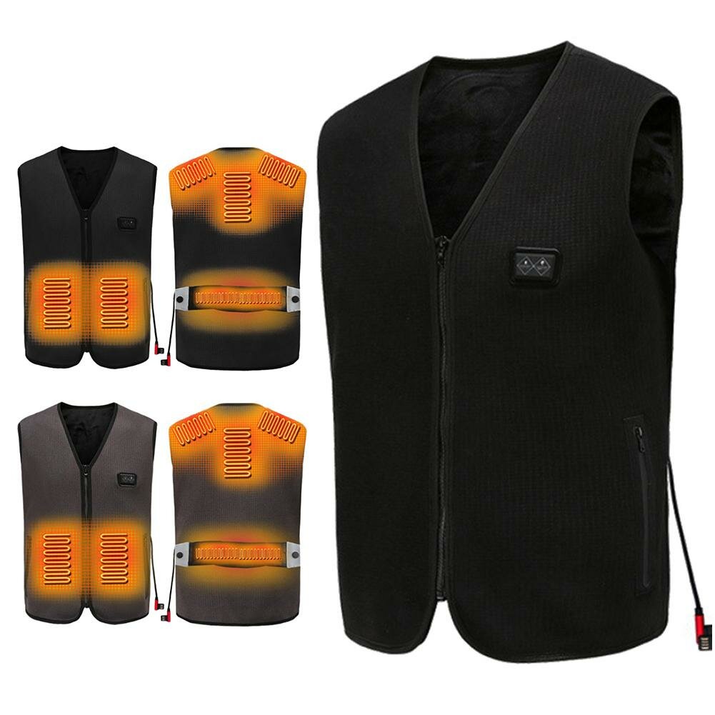 

TENGOO Intelligent Heating Vest 6 Heating Zone 3 Gears Adjustable Massaging Belt Vest Winter Warm Jacket with Removable
