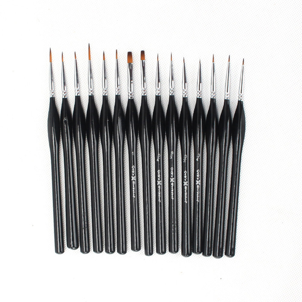 

15 Pcs Nail Hook Line Pen Set Triangle Pole Miniature Detail Art Drawing Pens Brushes for Oil Watercolor Painting
