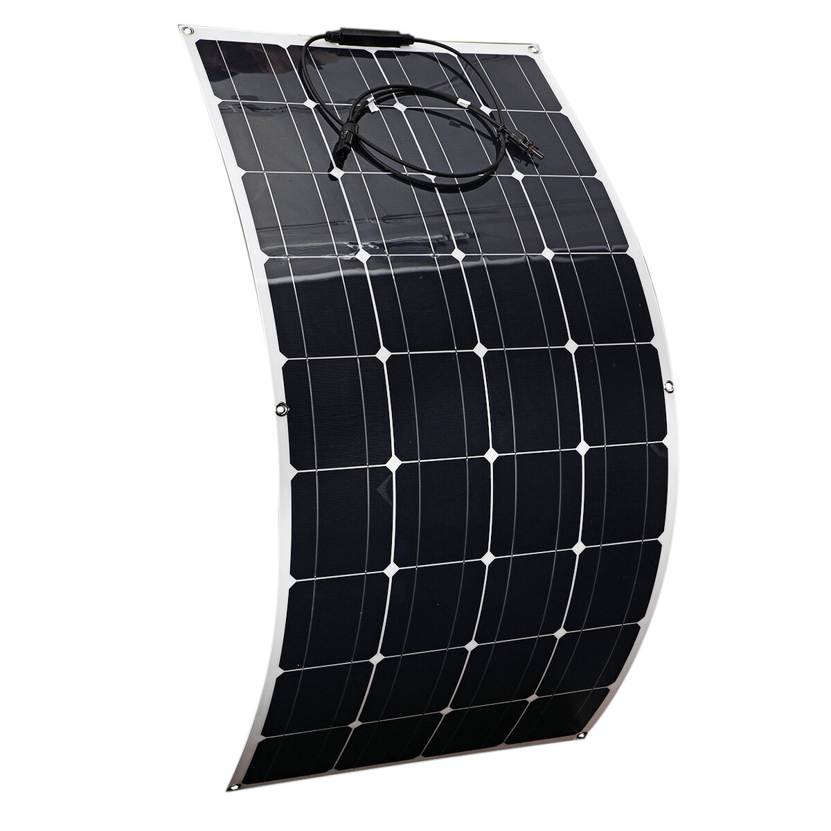 مجموعة لوحات شمسية PET بقوة 100 وات و 18 فولت و 2 قطعة وشاحن بطارية وبنك طاقة ومولد سفر للتخييم