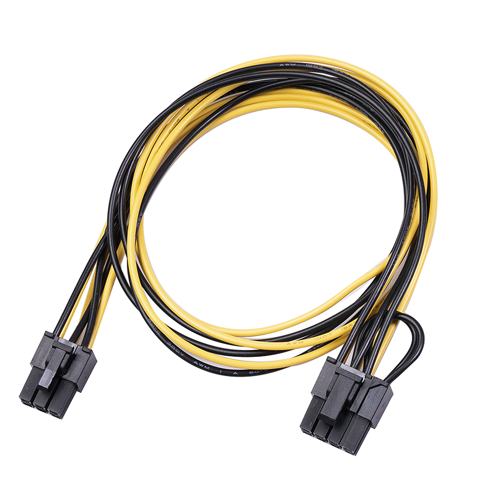 REXLIS 3682A 6pin Female to 8pin(6+2) Female Power Adapter Cable 50cm 18AWG Graphics Card Splitter C