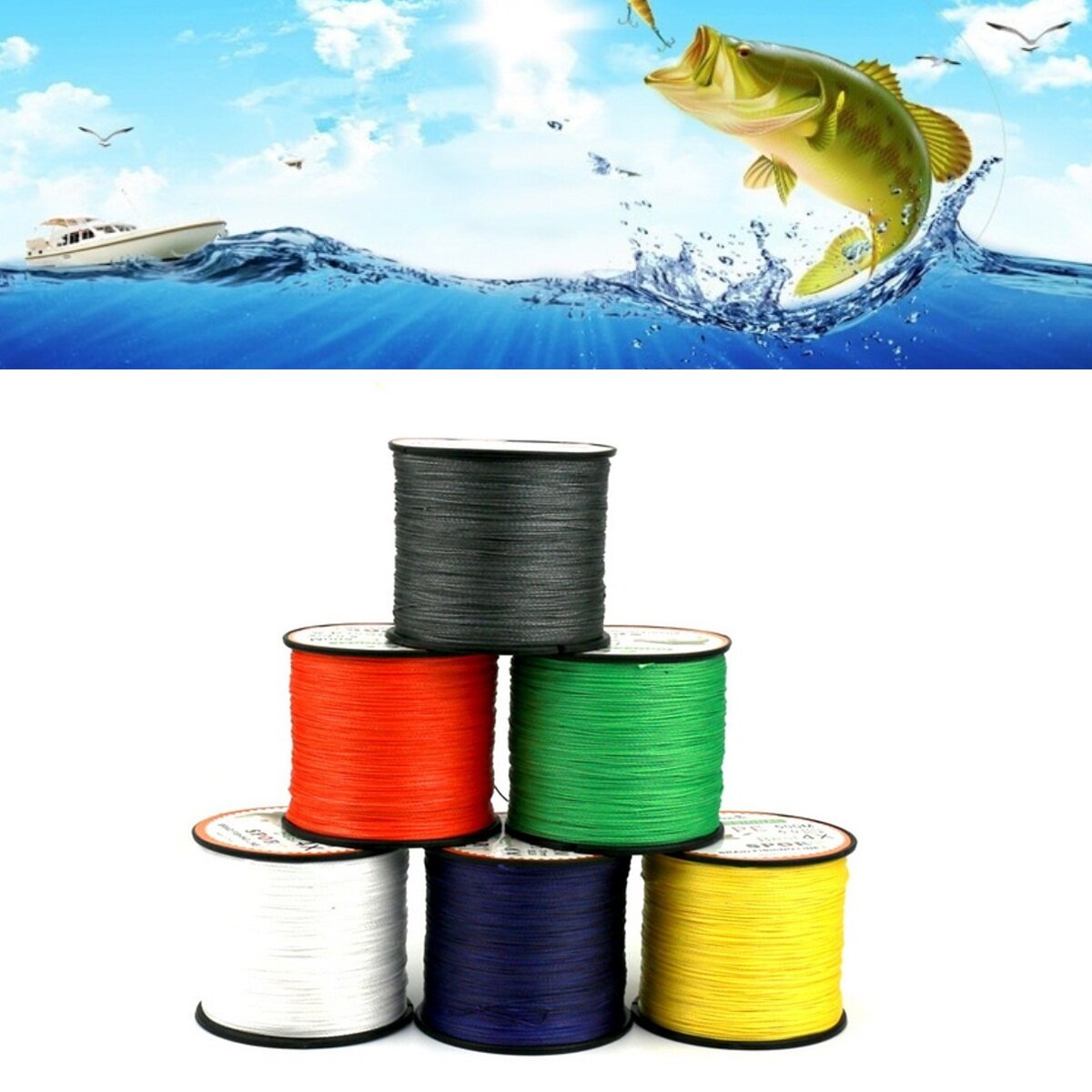 

ZANLURE 500M PE Line Супер прочность на растяжение Устойчивость к истиранию Устойчивость к водопоглощению Море Рыбалка П