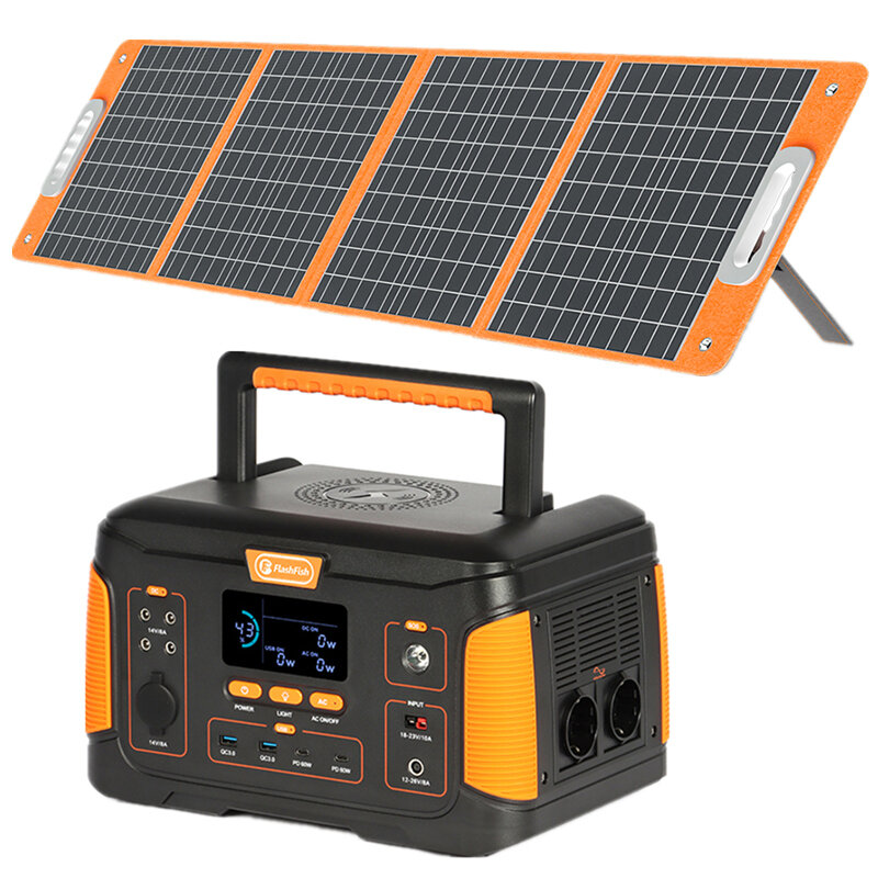 [EU Direct] FlashFish J1000plus Przenośny zestaw zasilania z panelem słonecznym o mocy 100 W, generatorem słonecznym o pojemności 932 Wh i zestawem zasilania awaryjnego dla domu i kempingu na zewnątrz