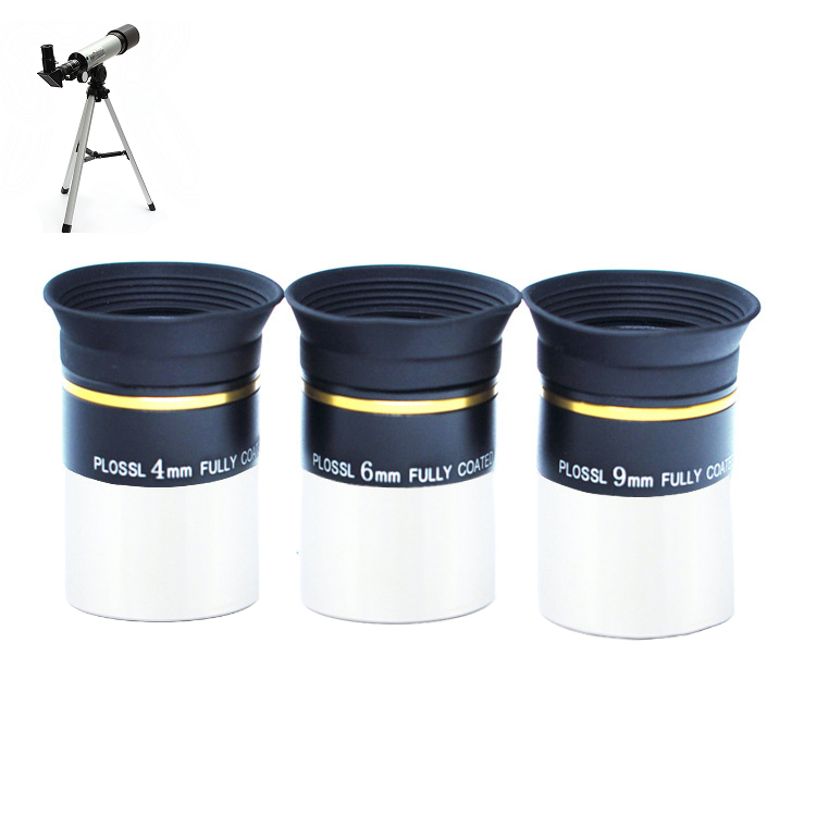 1,25 hüvelykes asztrofotós távcső Plossl Eyepiece PL 4/6/9 mm az asztrofotós távcső kiegészítőihez
