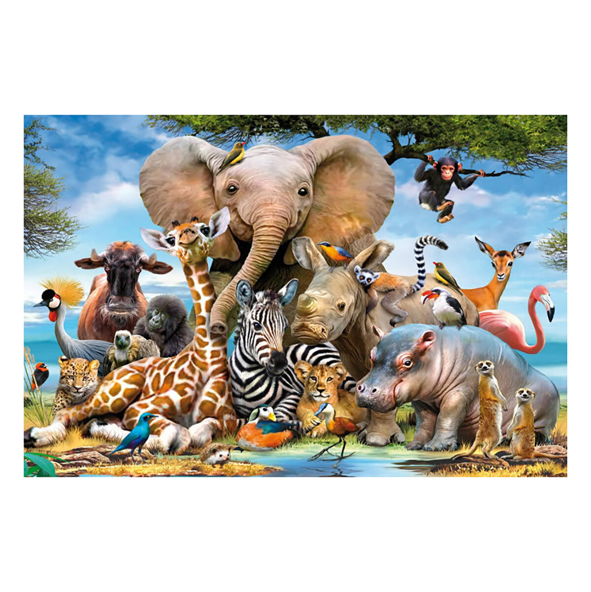 1000 stuks puzzel speelgoed dieren planten decompressie puzzel voor volwassenen kinderen educatief s