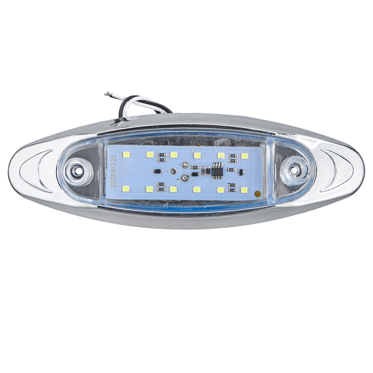 

4Pcs White 24V LED Side Marker Light Flash Strobe Emergency Warning Lamp For Boat Car Truck Trailer