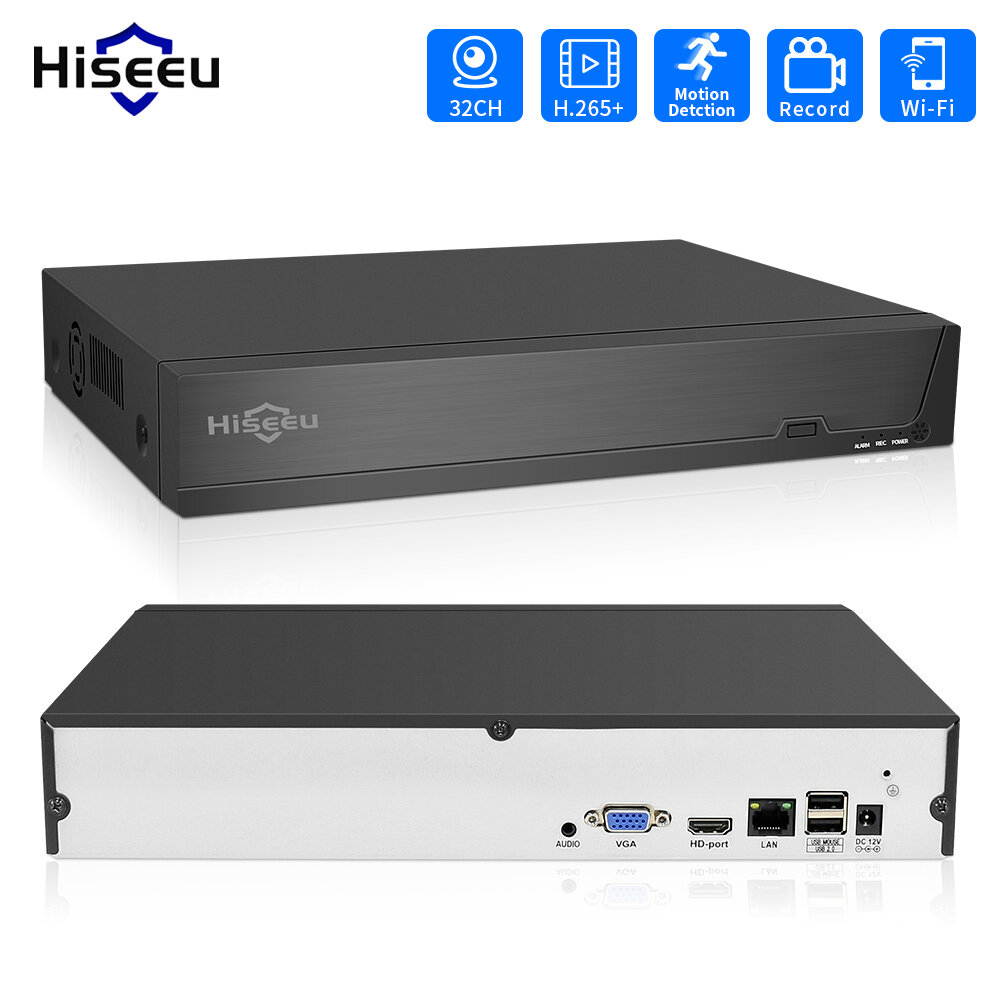 

Hiseeu 32CH 2HDD 5MP 1080P 4K CCTV H.265 NVR Видеорегистратор Сетевой видеорегистратор ONVIF для IP P2P2 SATA камера