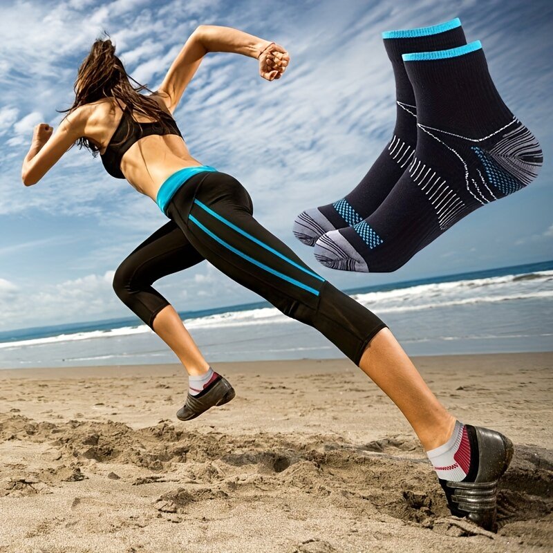 

5 Pairs Plantar Fascia Compression Socks Sweat-absorbent Deodorant Breathable Sweats Sports Pressure Socks
