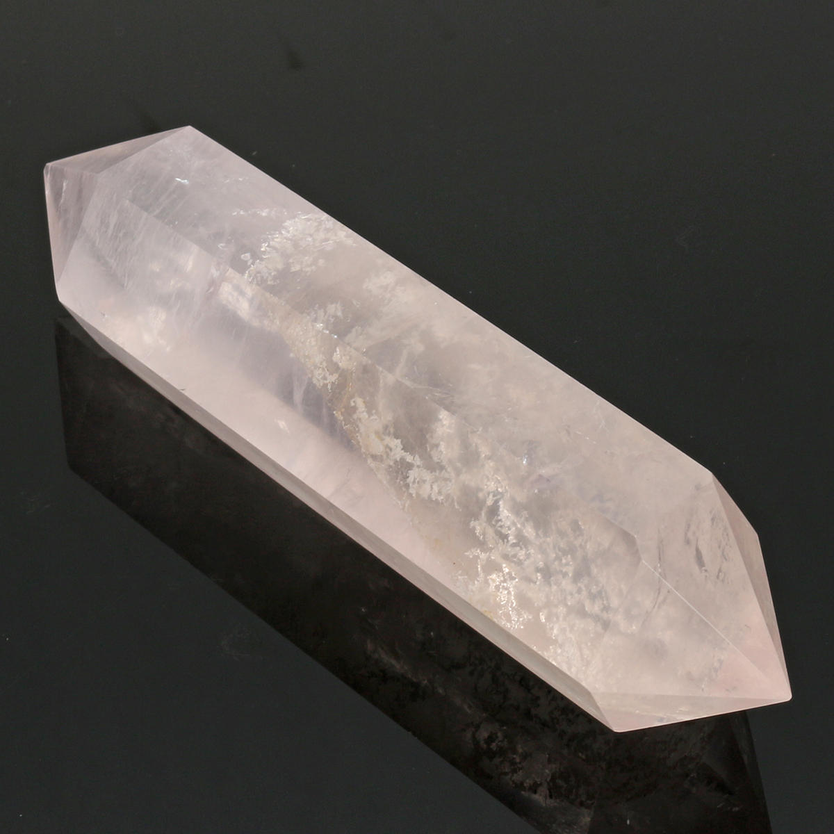 100% natuurlijke roze roos kristal kwarts steen punt dubbele eindige wand genezing bureaublad decora