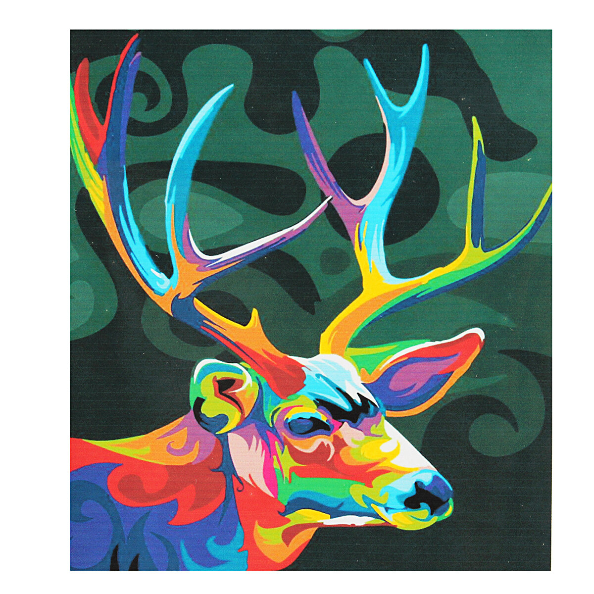 Multicolor Deer Oil Painting Set By Number Kit DIY Pigment Painting Art Hand Craft Tool
