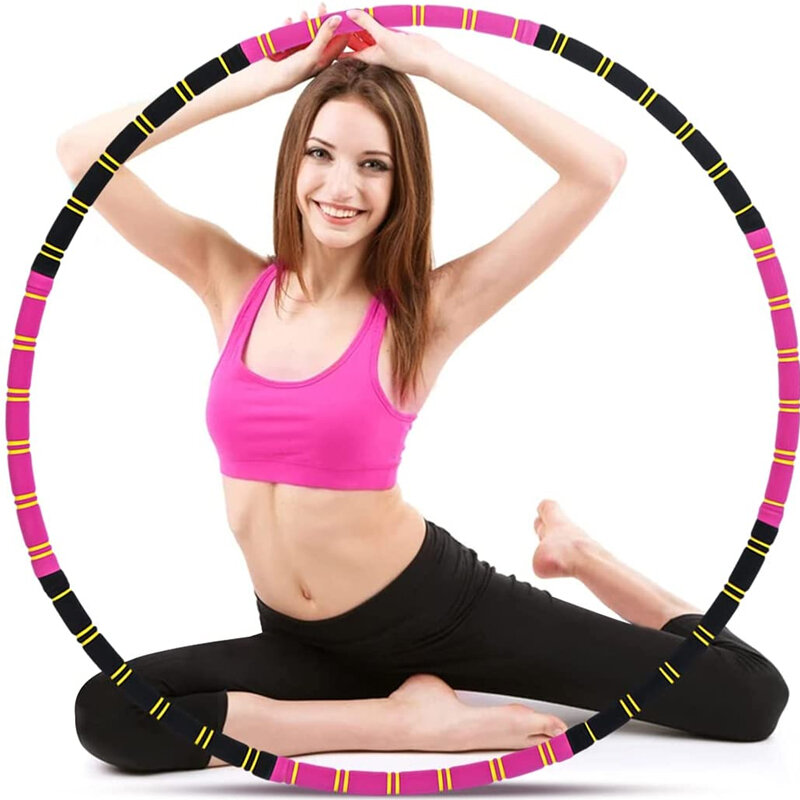 Fitness Circle Slimming Circle with Stainless Steel Link Removable Hoop for Gymnastics Outdoor Foam Sports Circle