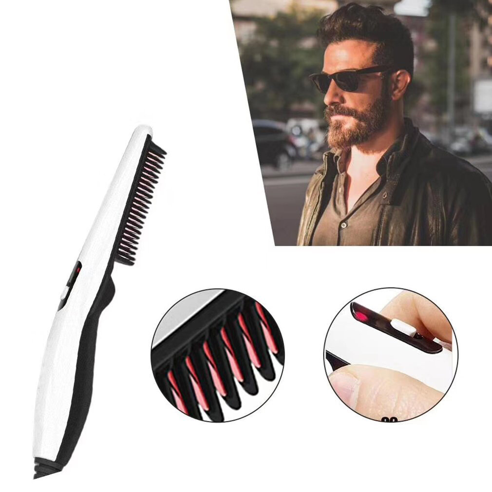 Styler V2 Men'S Electric Curler Beard Corner Beard Comb Multifunctional Straight Hair Comb Professional Fashion