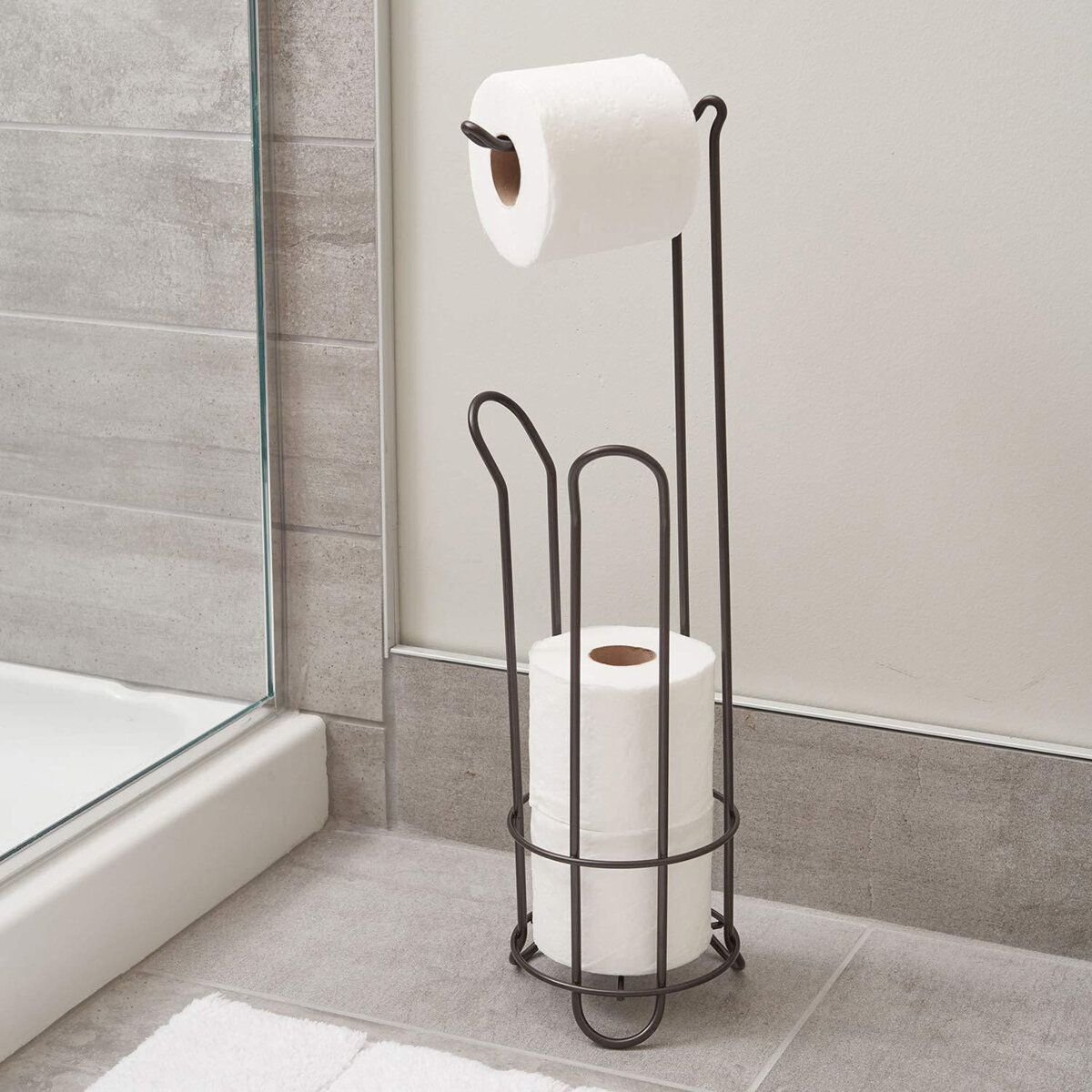 

17*17*62 cm Vintage Freestanding Toilet Paper Roll Holder for Bathroom Storage