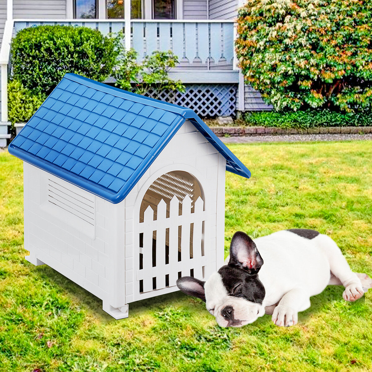 折り畳み式のプラスチックペット犬の家のケージ小さな屋外防水暖かい取り外し可能な犬小屋で洗える
