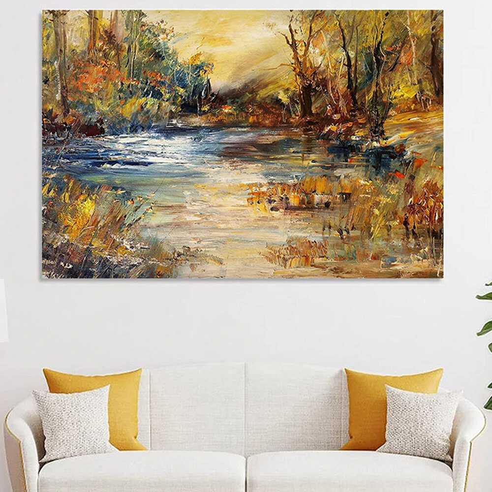 1 pc unframed canvas natural landscape oil painting home bedroom decor wall art pictures