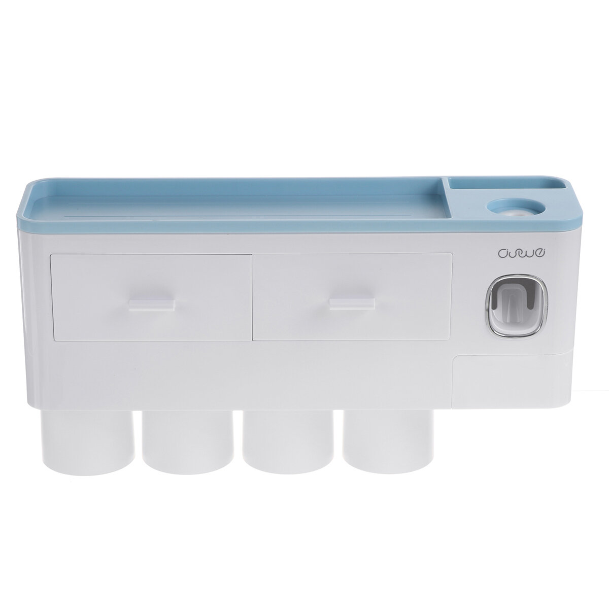 Toothbrush Holder Automatic Toothpaste Dispenser With Cup Wall Mount Toiletries Storage Rack Bathroo