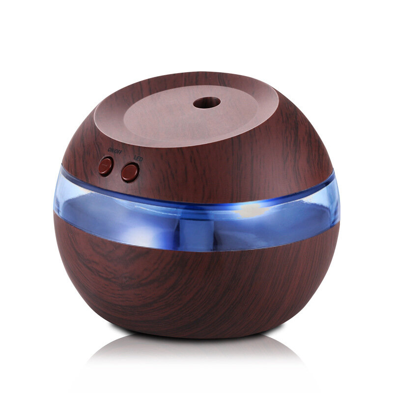 

300ml USB Desktop Electric Wood Grain Ultrasonic Cool Mist Humidifier Aroma Essential Oil Diffuser Air Purifier W/ LED L