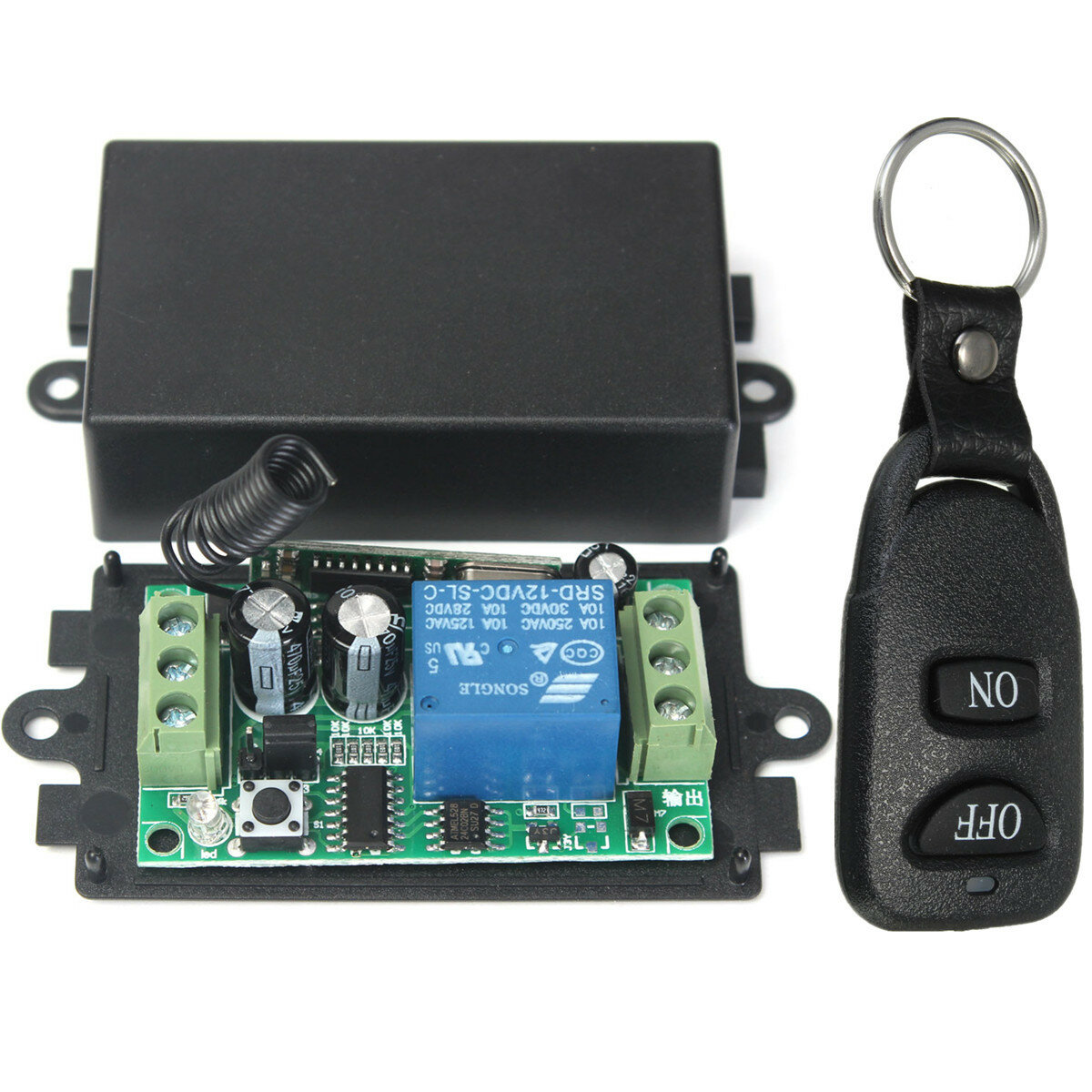 DC12V Relay 1CH Wireless RF Remote Control Switch Receiver+Transmitter 433MHz 