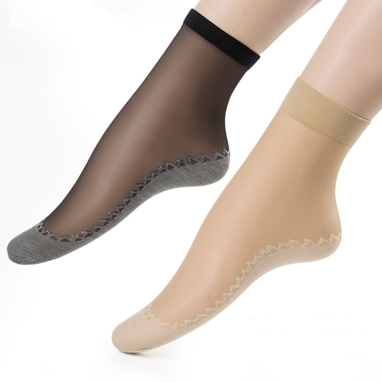 Women Velvet Cotton Bottom Short Sock Non-slip Feet Massage Comfortable Breathable Socks