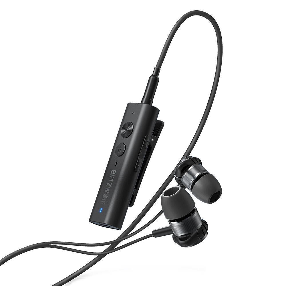 BlitzWolf? BW-BR0 Pro Bluetooth 5.1 Draadloze Audio-ontvanger Microfoon Lavalier Clip-on Hi-Fi Stere
