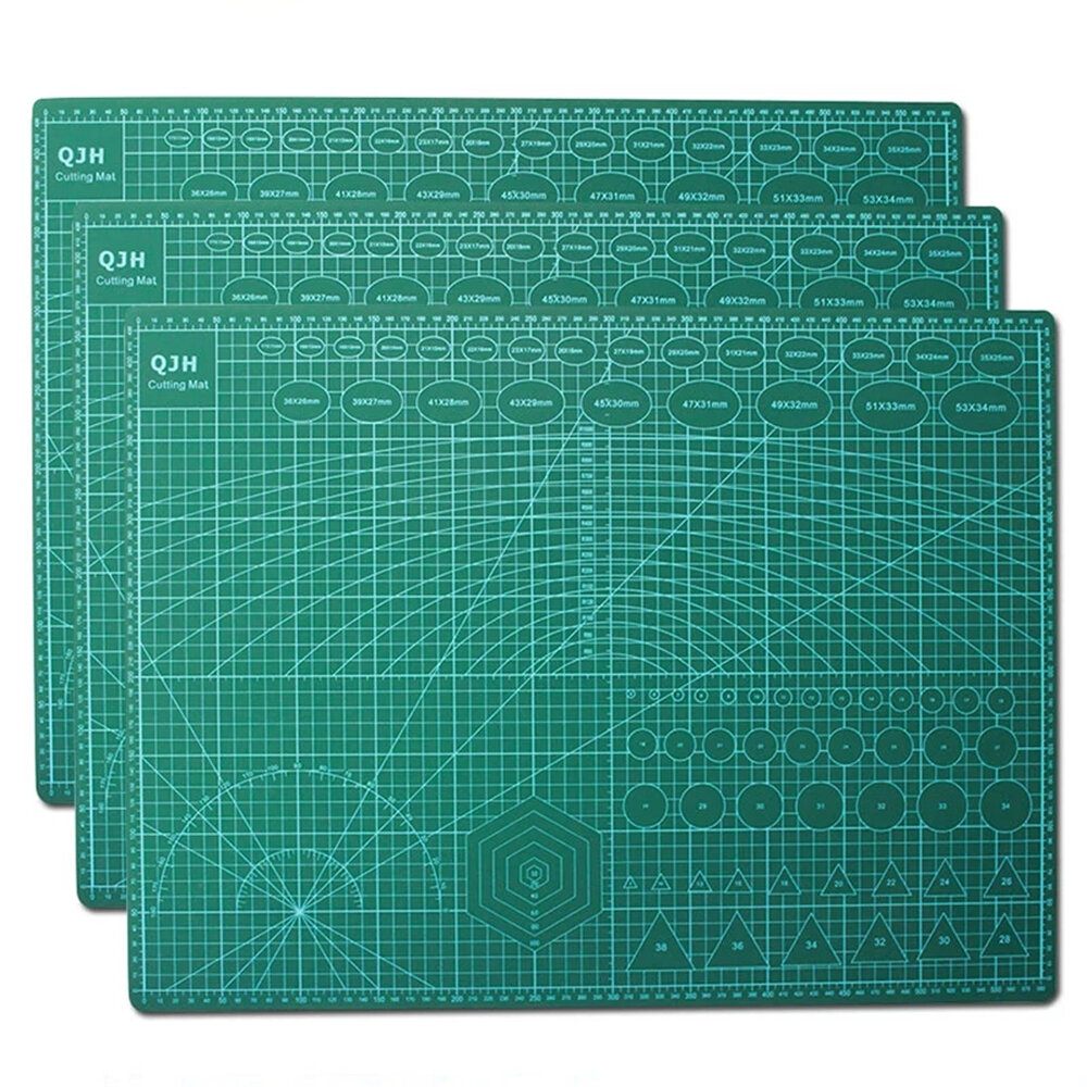 

QJH A2/A3/A4 Cutting Mat Patchwork Sewing Tool DIY Craft Double-sided Three Layers Self-repairing Pad Cutting Board