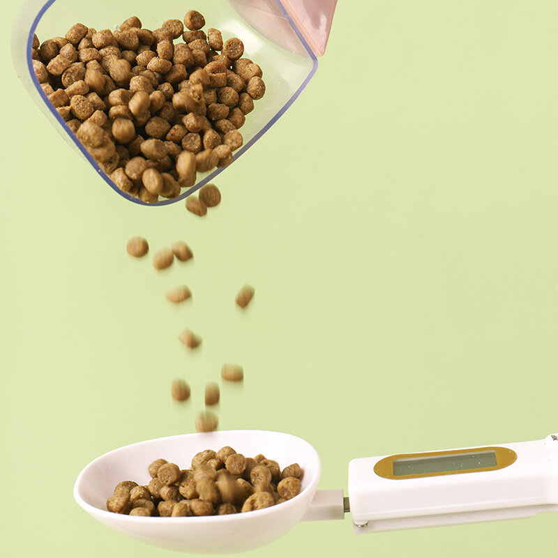 Pet Food Scale Electronic High-precision Measuring Spoon Dog Cat Feeding Bowl Measuring Digital Disp